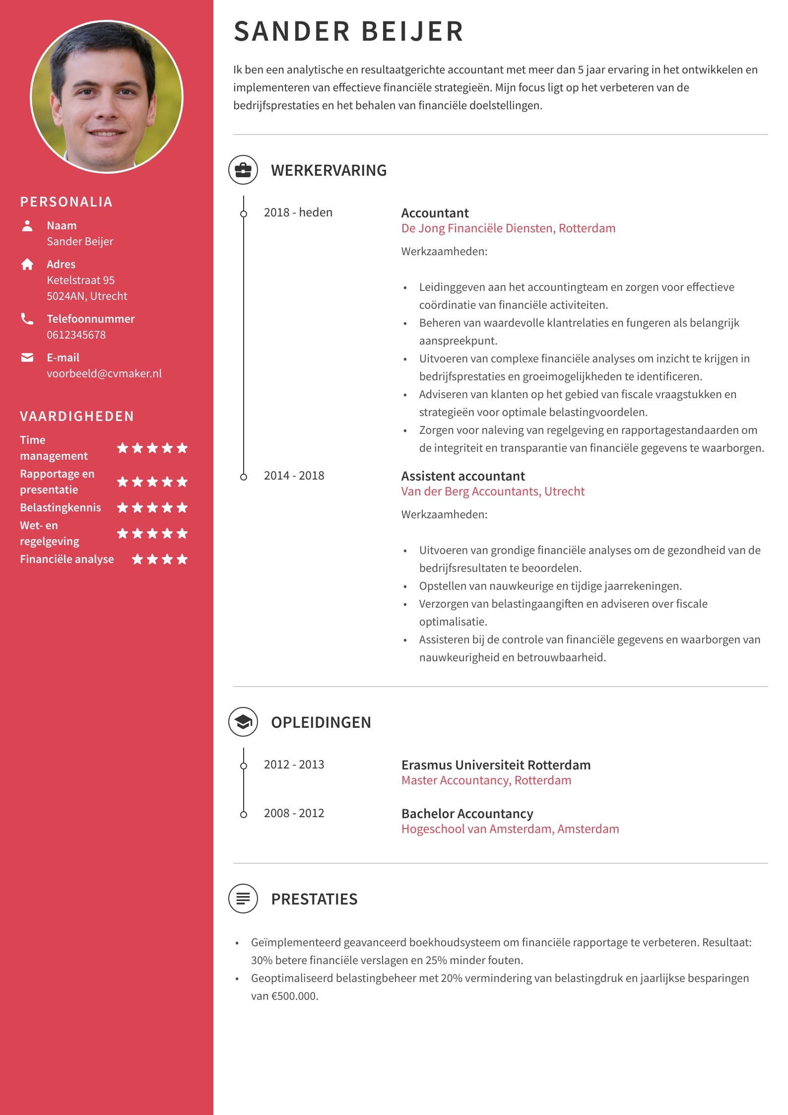 CV voorbeeld - accountant