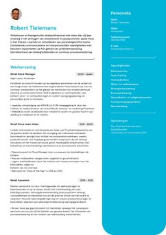 Kies voor template California en maak een professioneel cv