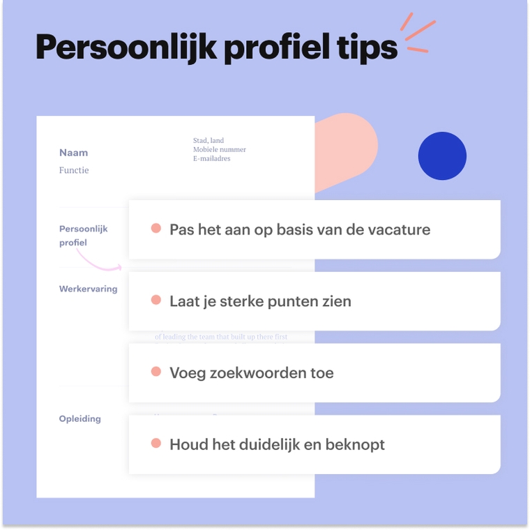 cv persoonlijk profiel tips