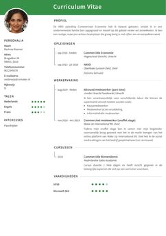 Kies voor template Cambridge en maak een professioneel cv