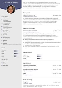 Kies voor template Edinburgh en maak een professioneel cv